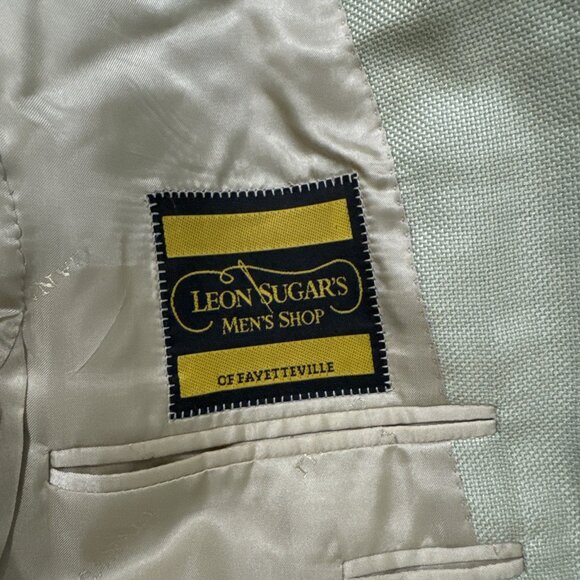 *Recent* Canali Made in Italy Wool Silk Linen Green Sport Coat Men’s 50 R - Picture 10 of 13